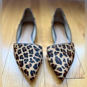 J. Crew Leopard D’orsay Flats